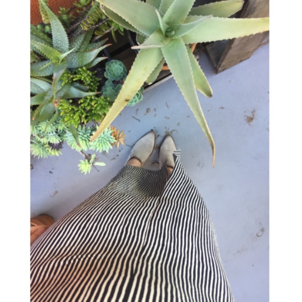 A.L.C. Pinstriped Cut Out Maxi Dress. Size S.